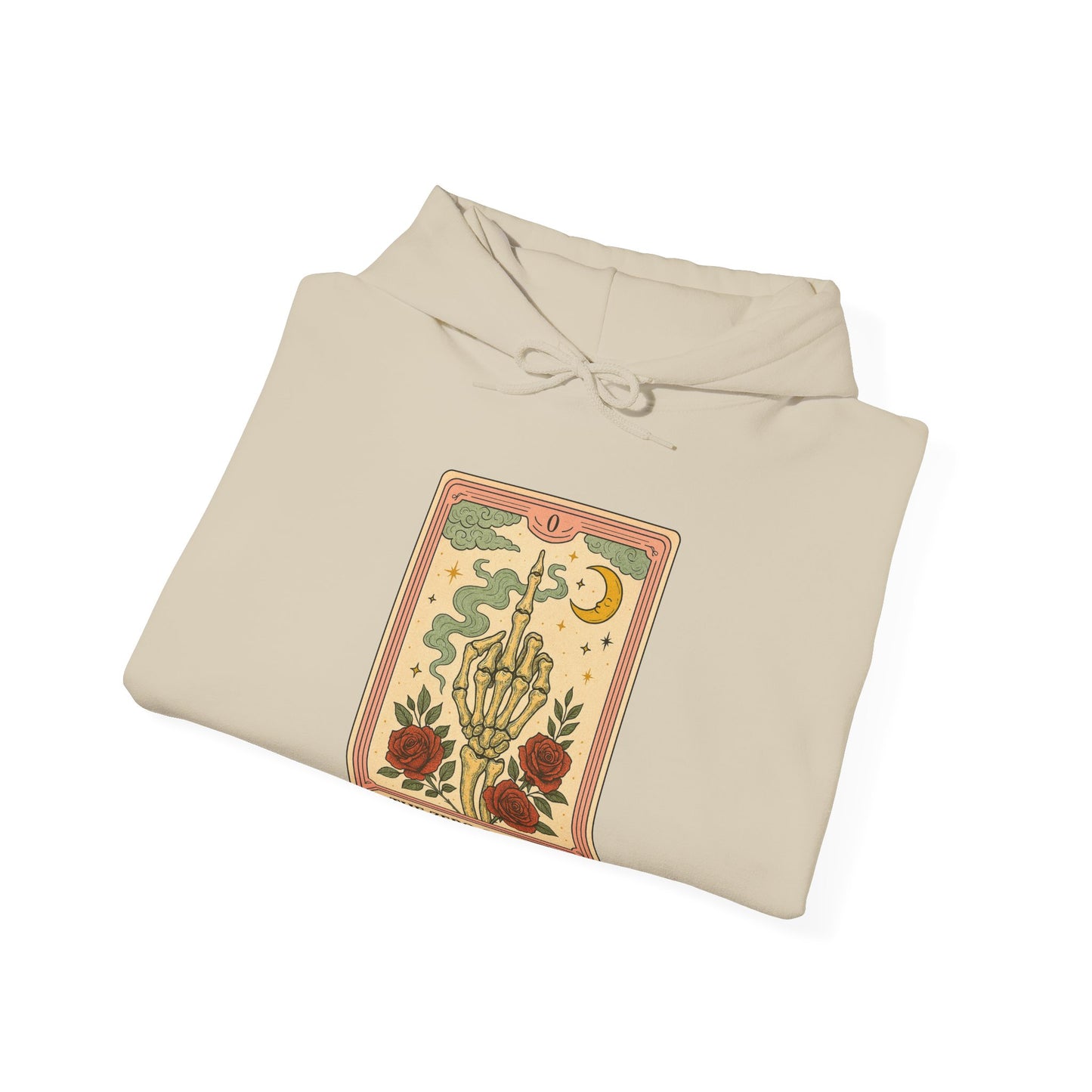 Mock Tarot Card "The Zero of Fucks" Unisex Hoodie