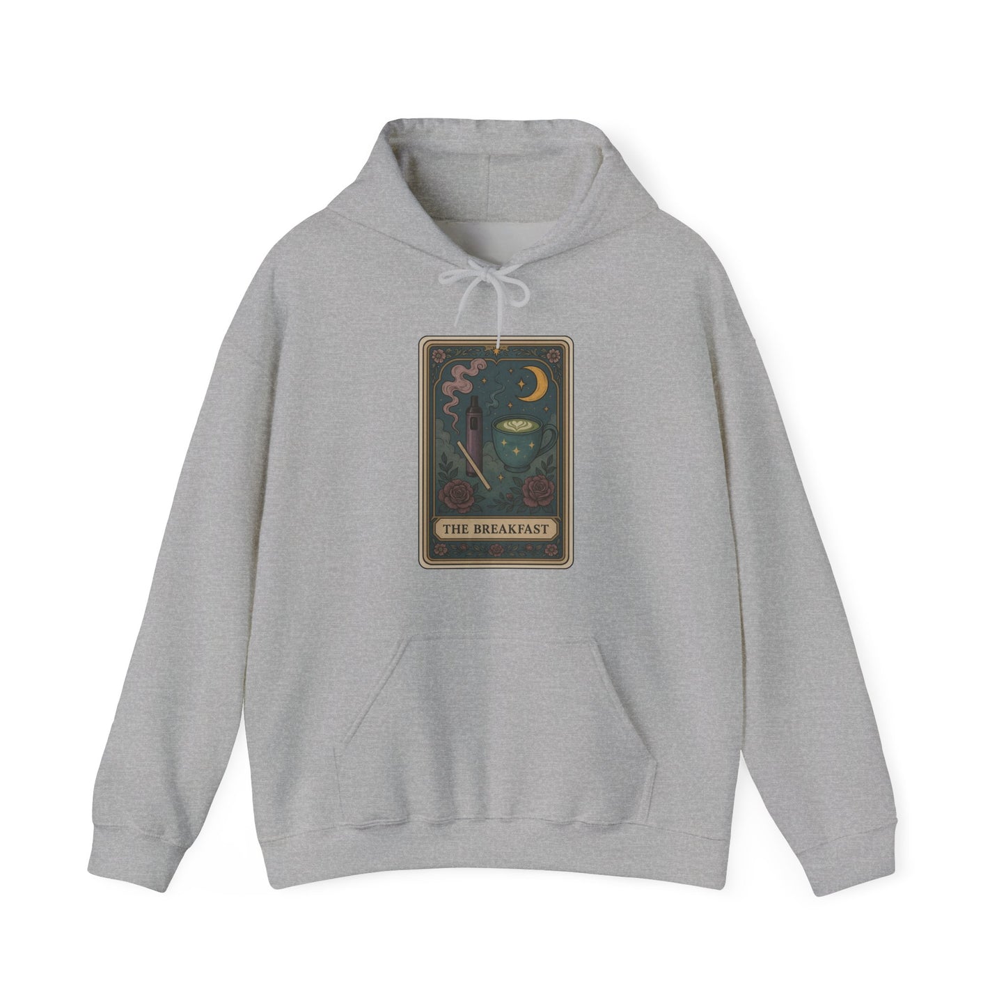 Mock Tarot Card "The Breakfast" Vape and Matcha Unisex Hoodie