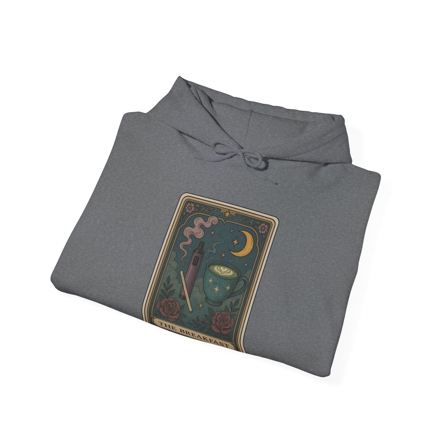 Mock Tarot Card "The Breakfast" Vape and Matcha Unisex Hoodie