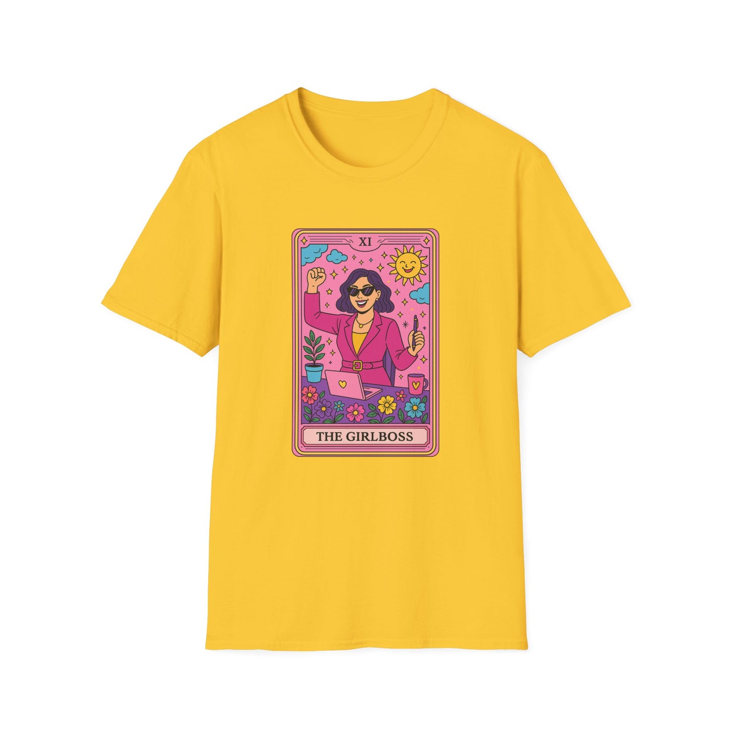 "The Girlboss" Cartoon Tarot Card T-Shirt