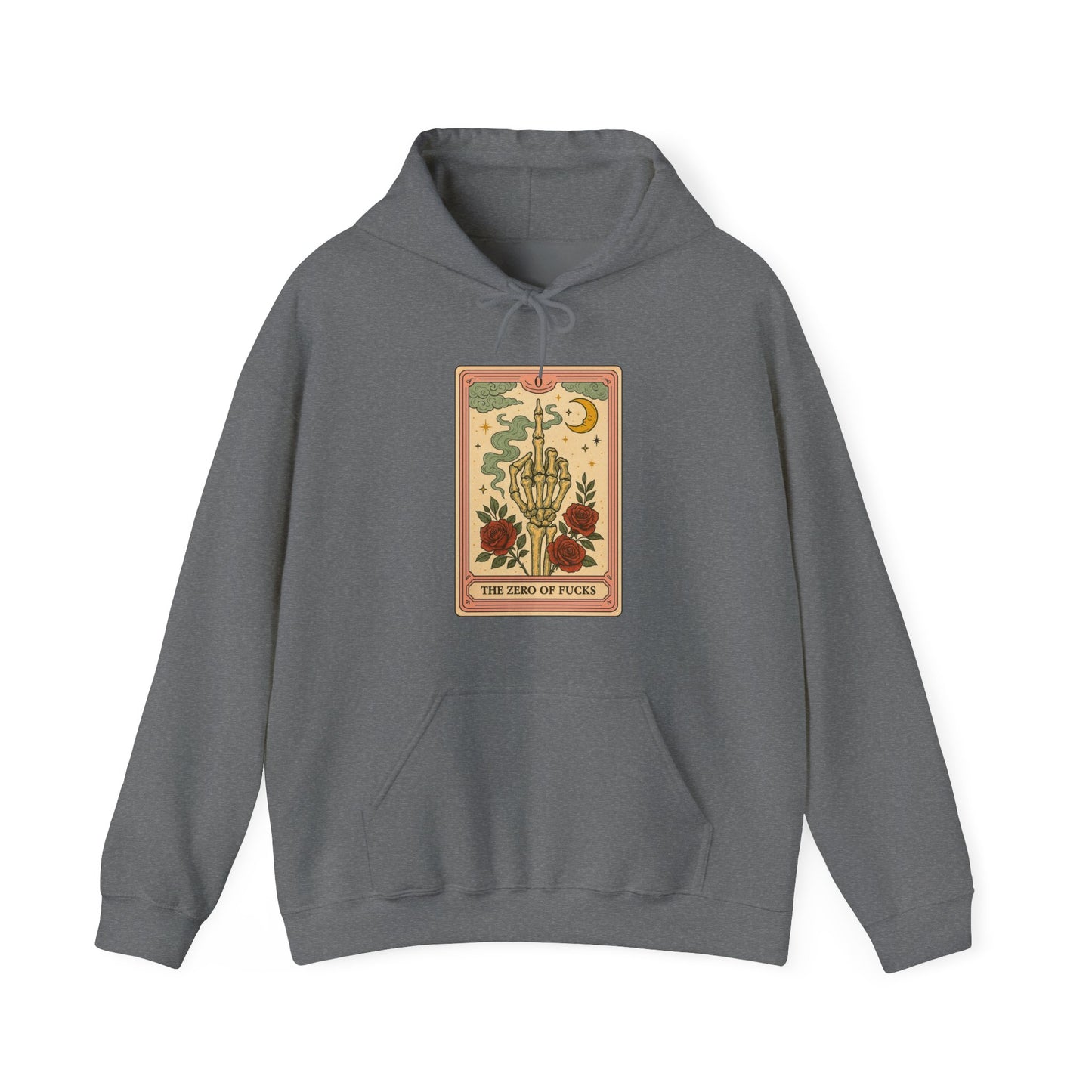 Mock Tarot Card "The Zero of Fucks" Unisex Hoodie