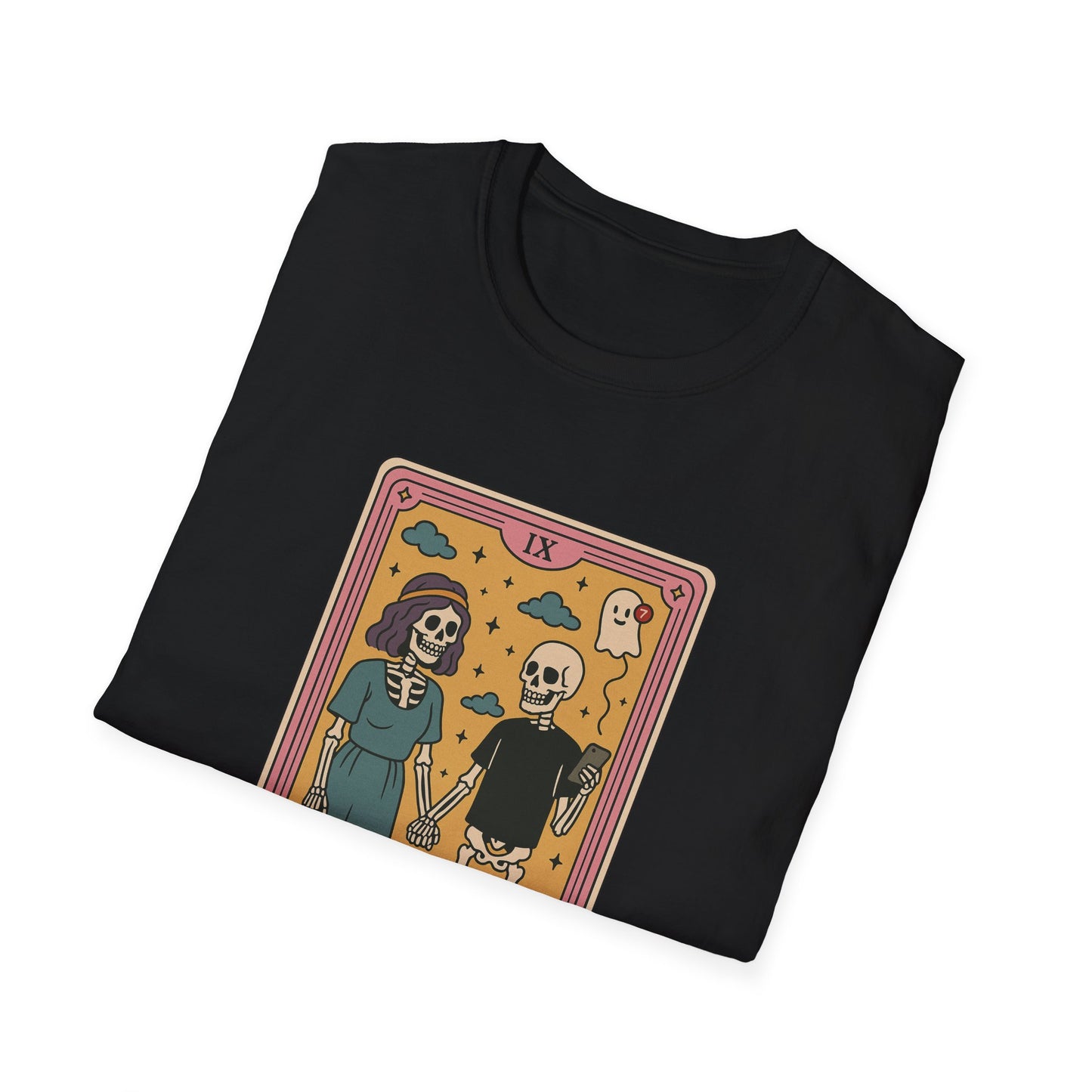 "The Situationship" Skeleton Cartoon Tarot Card T-Shirt