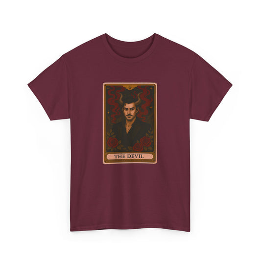 Mock Tarot Card "The Devil" (It's just a man...) Unisex T-Shirt