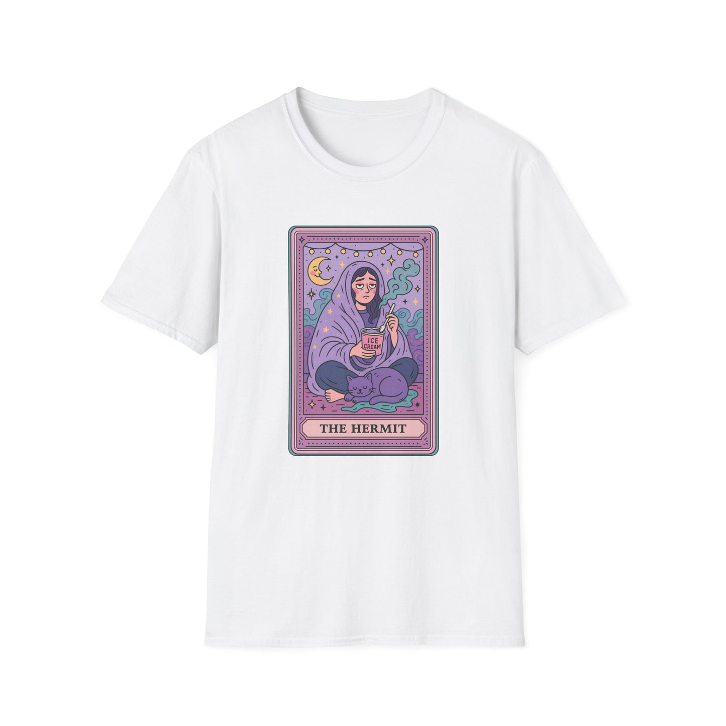 "The Hermit" Cartoon Tarot Card T-Shirt
