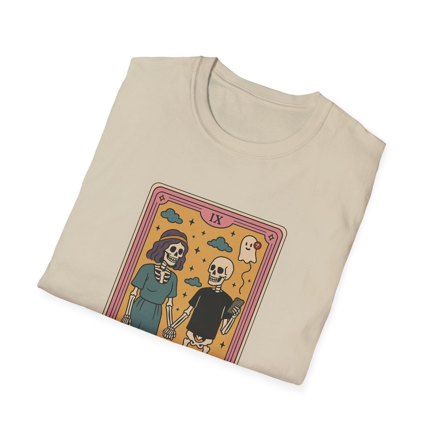 "The Situationship" Skeleton Cartoon Tarot Card T-Shirt