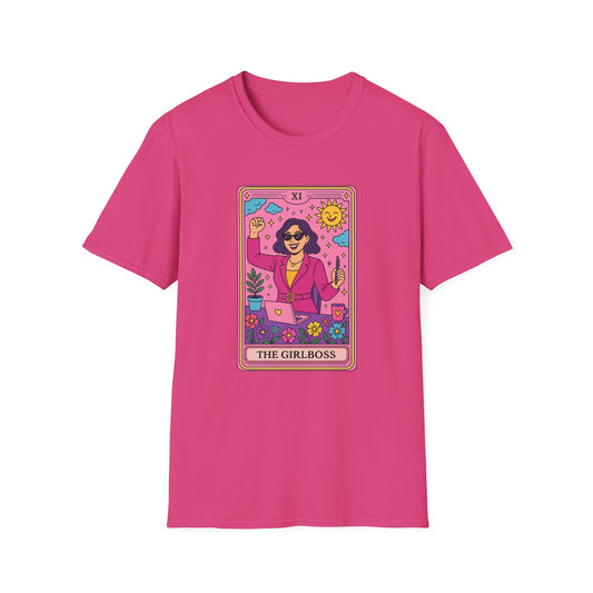 "The Girlboss" Cartoon Tarot Card T-Shirt