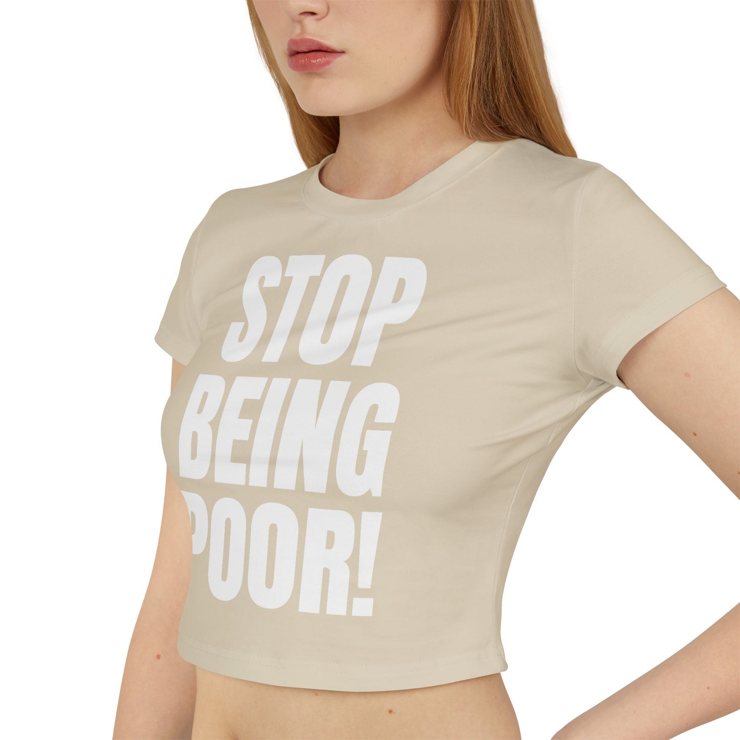 Hör auf, arm zu sein! Y2K Baby-Tee