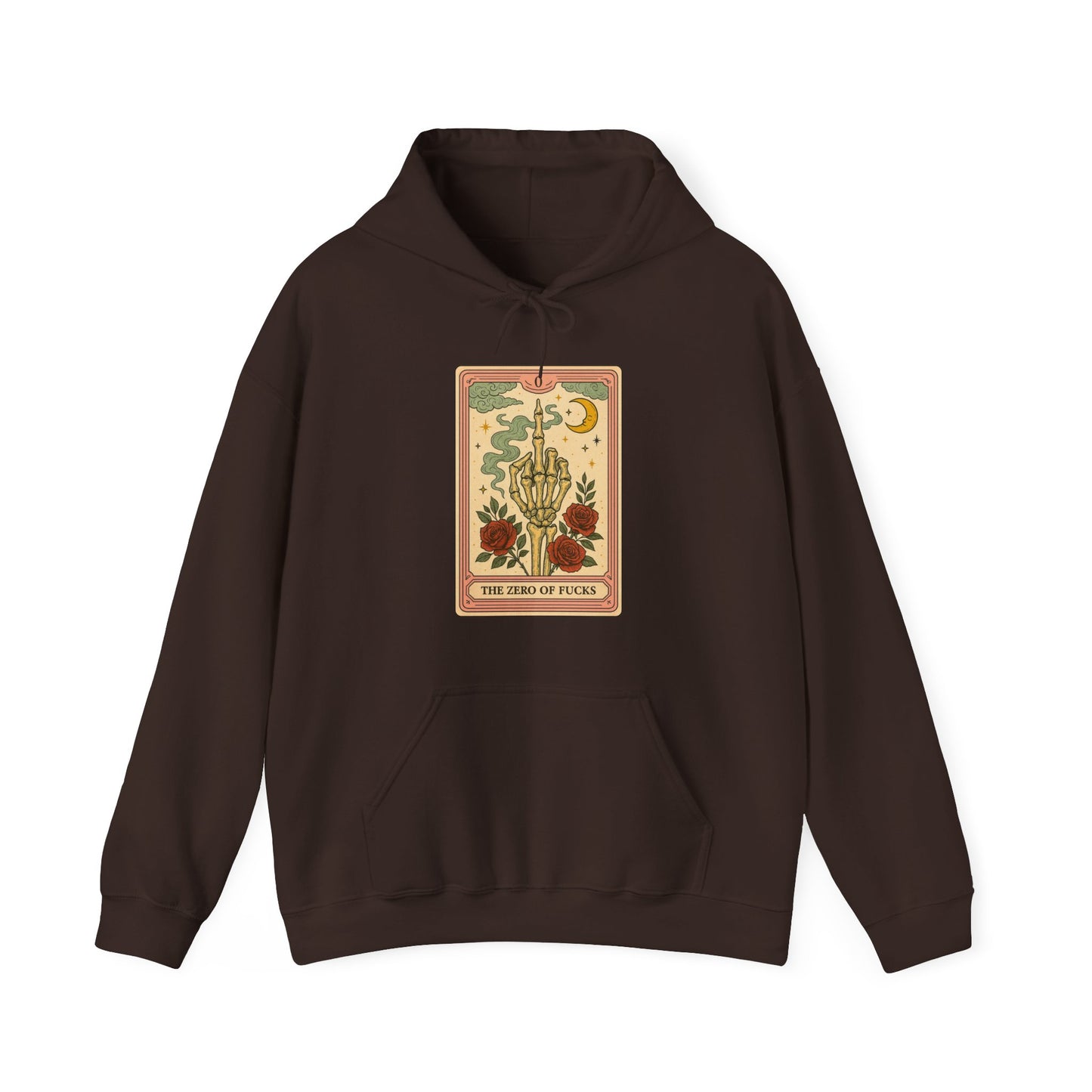 Mock Tarot Card "The Zero of Fucks" Unisex Hoodie