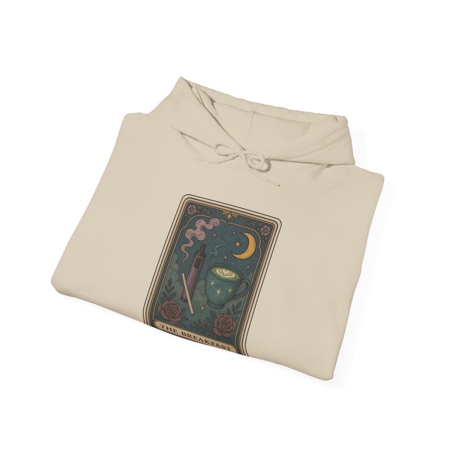 Mock Tarot Card "The Breakfast" Vape and Matcha Unisex Hoodie