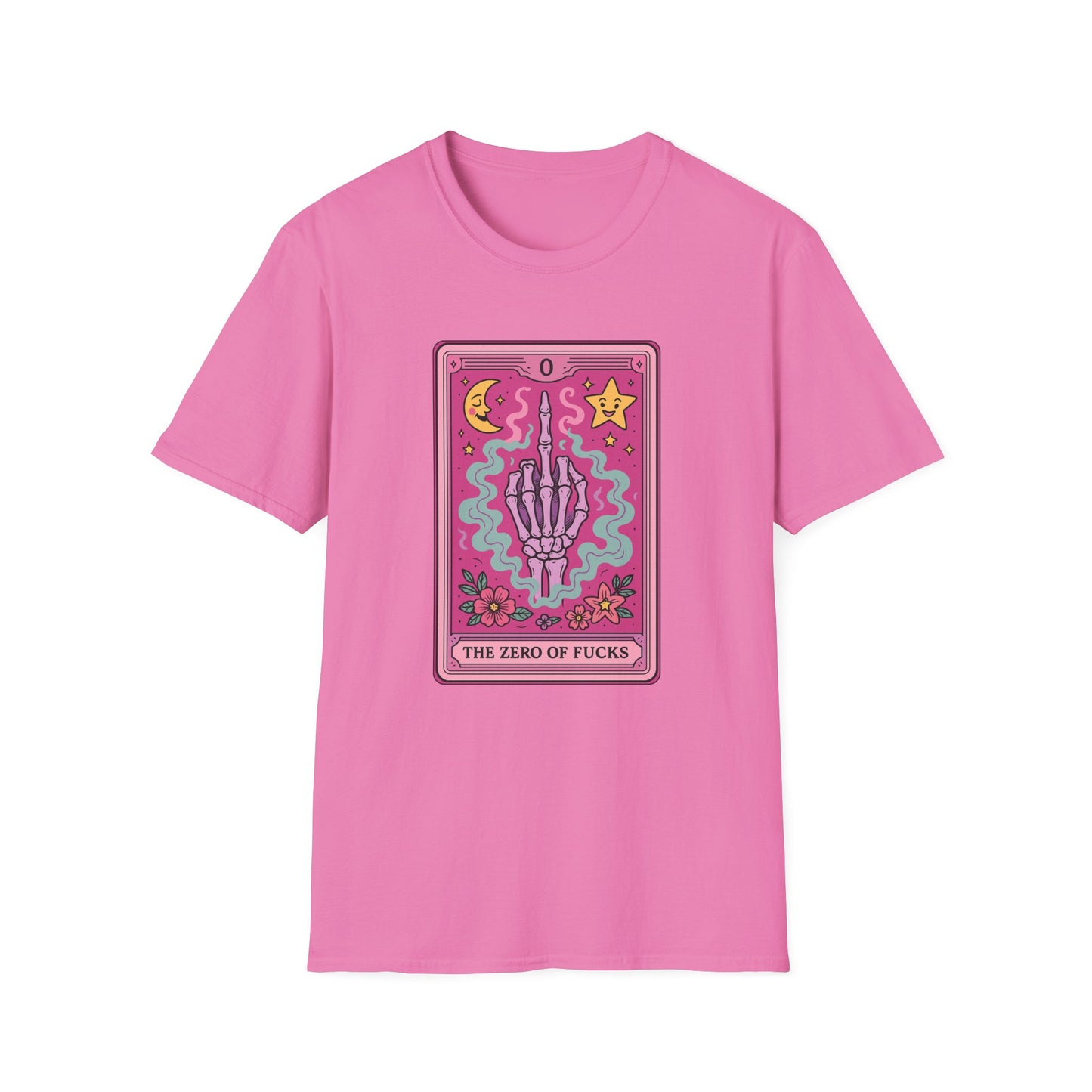 "The Zero of Fucks" Cartoon Tarot Card T-Shirt