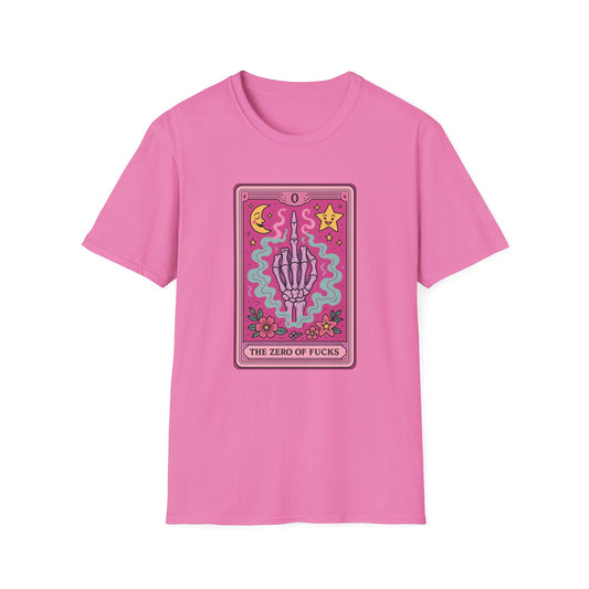 "The Zero of Fucks" Cartoon Tarot Card T-Shirt