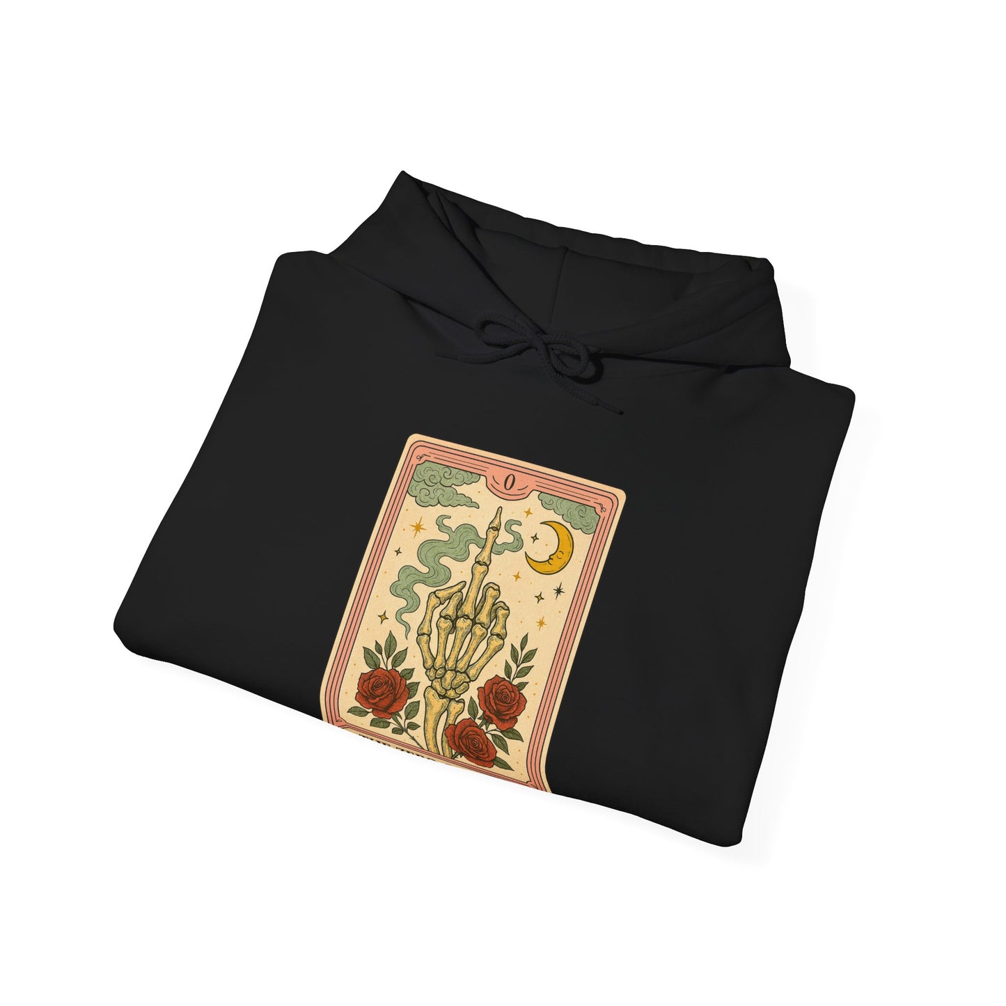 Mock Tarot Card "The Zero of Fucks" Unisex Hoodie