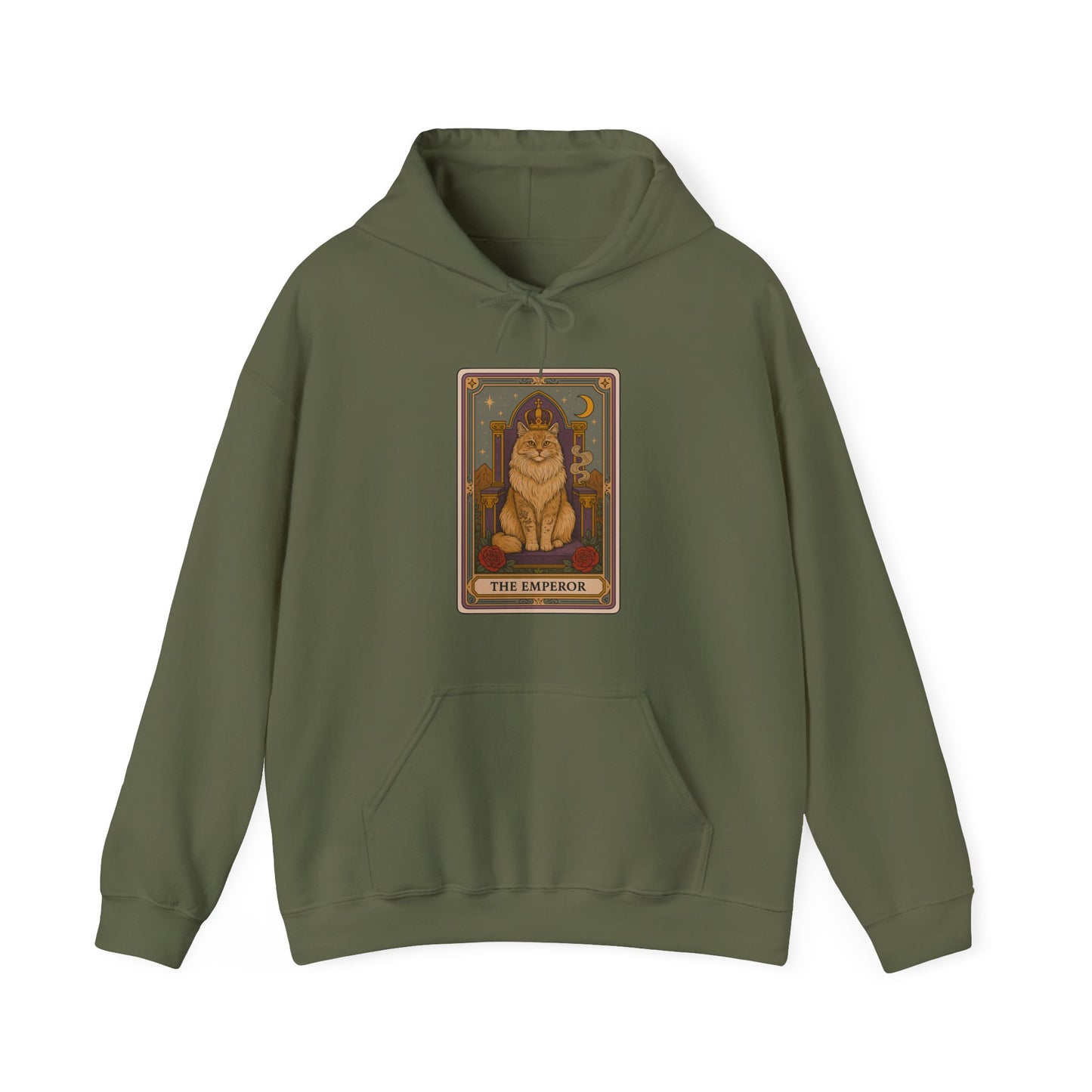 Mock Tarot Card "The Emperor" Cat Hoodie
