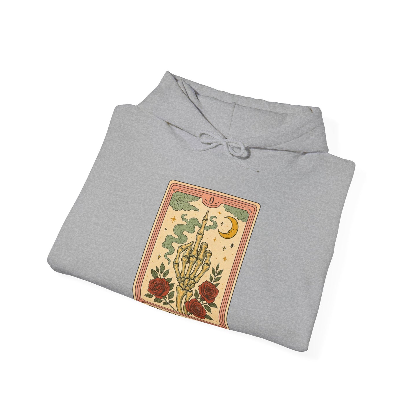 Mock Tarot Card "The Zero of Fucks" Unisex Hoodie
