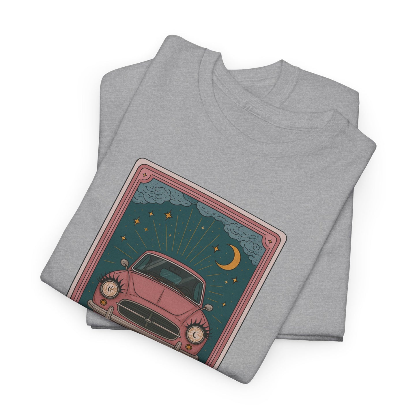 Mock Tarot Cards "The Chariot" Fiat 500 T-Shirt