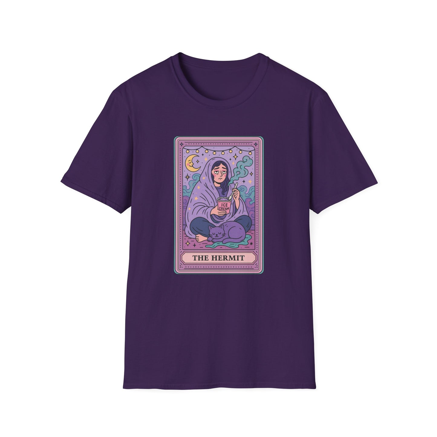 "The Hermit" Cartoon Tarot Card T-Shirt