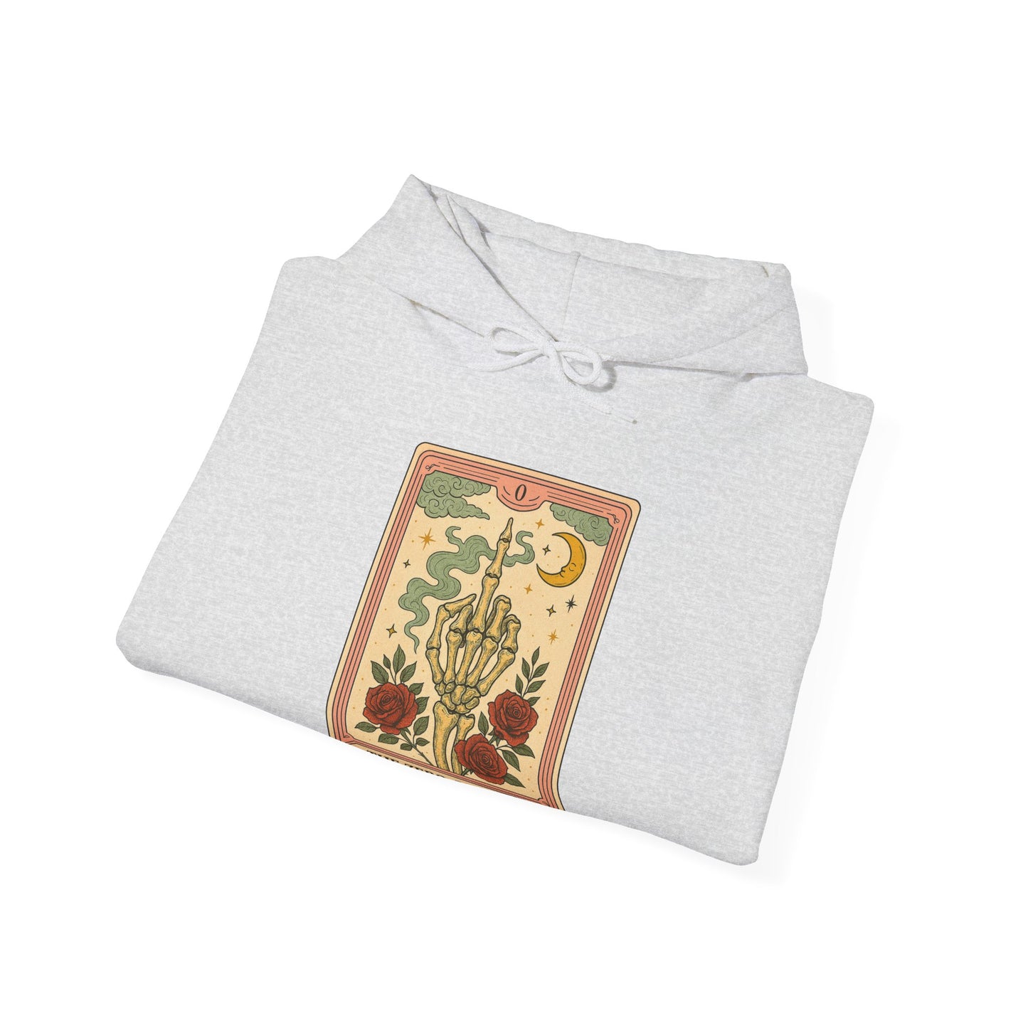 Mock Tarot Card "The Zero of Fucks" Unisex Hoodie