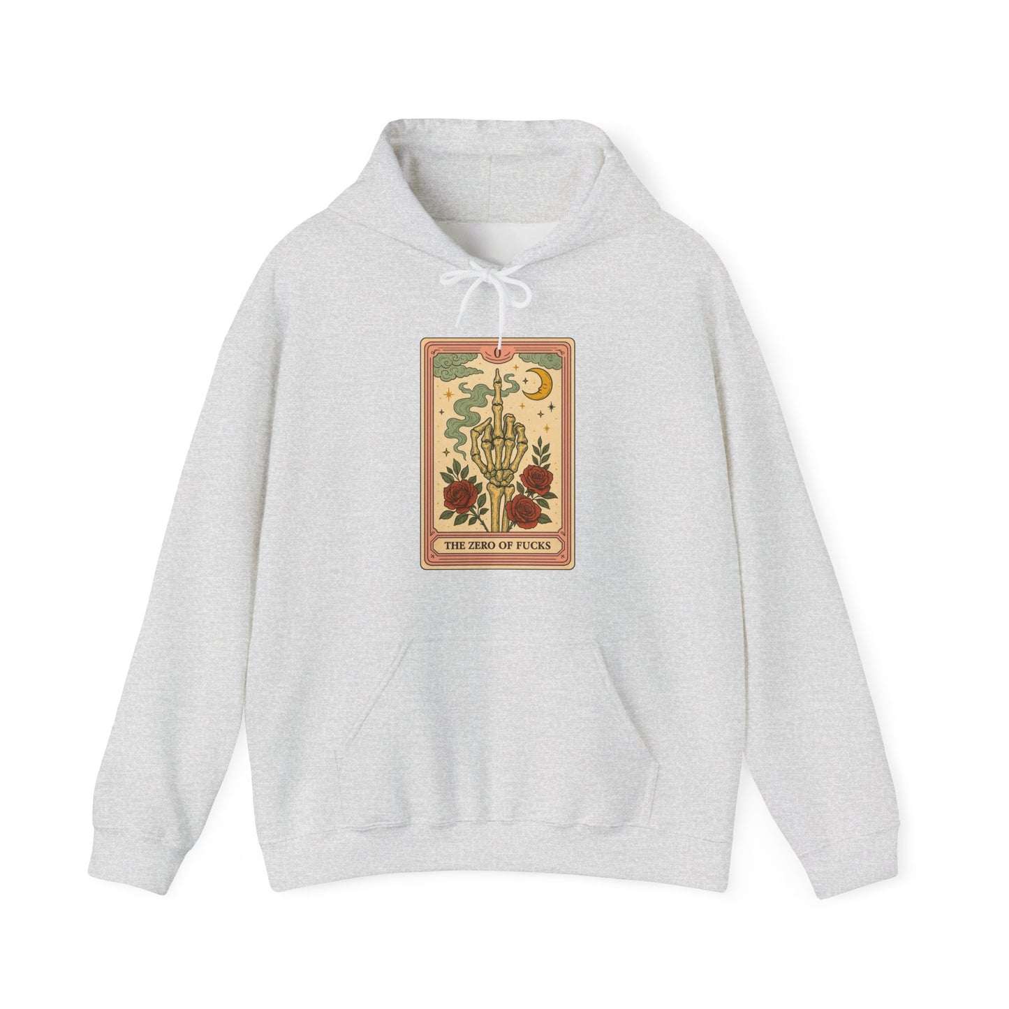 Mock Tarot Card "The Zero of Fucks" Unisex Hoodie