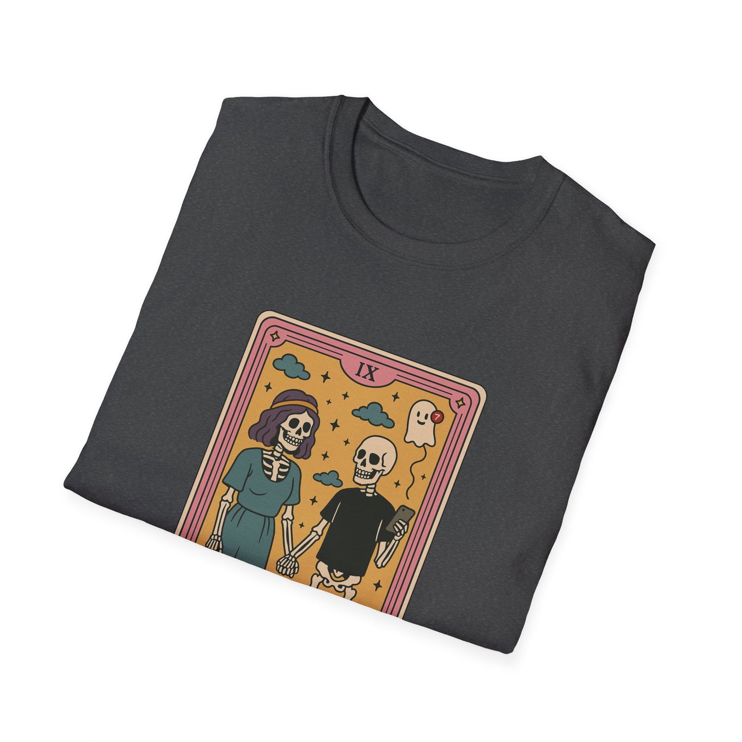 "The Situationship" Skeleton Cartoon Tarot Card T-Shirt