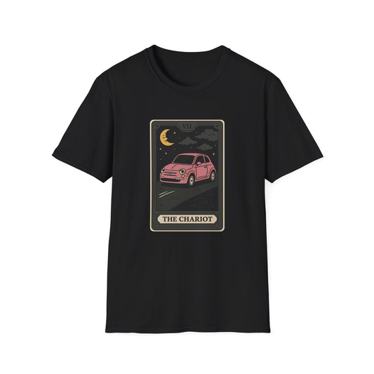 "The Chariot" Fiat 500 Cartoon Tarot Card T-Shirt