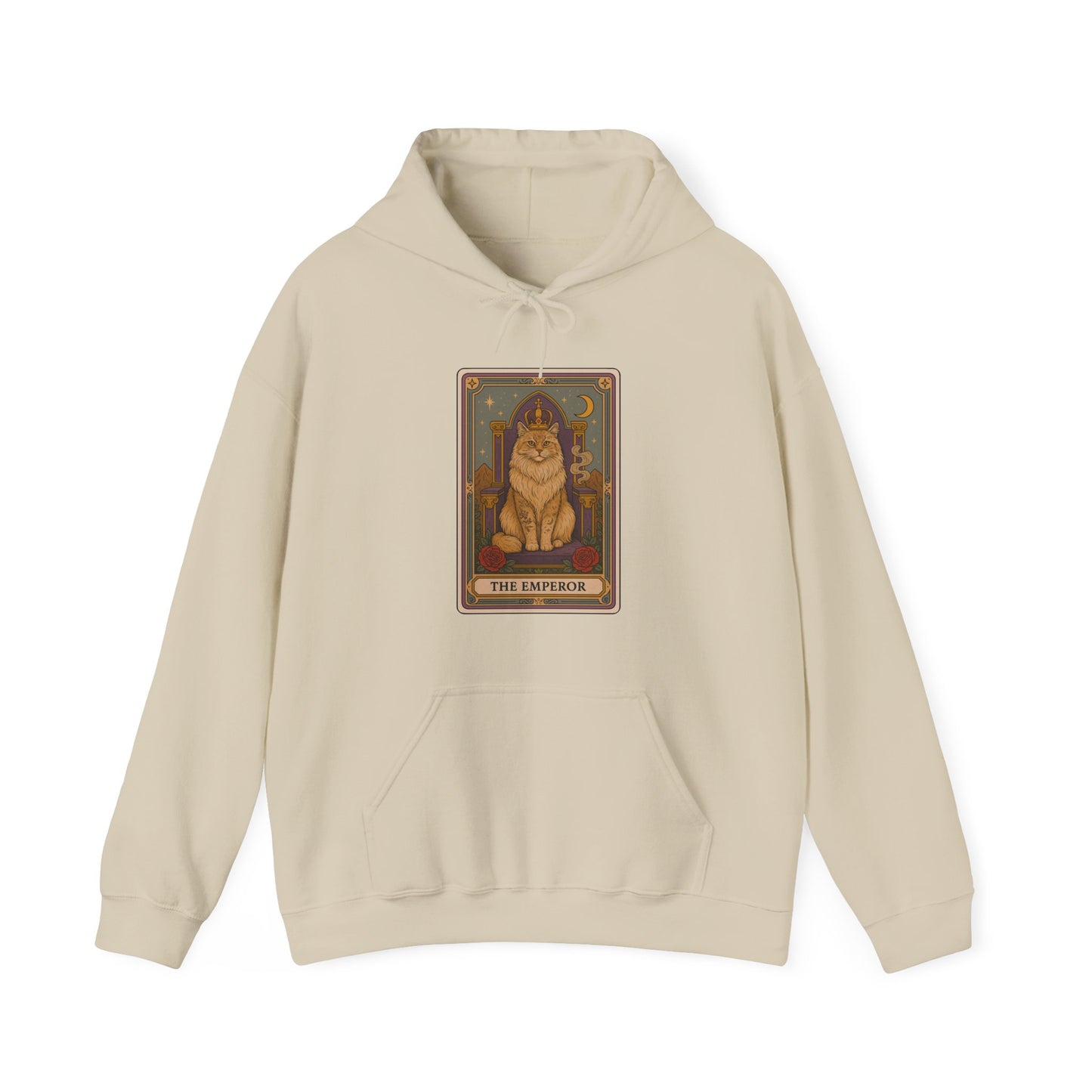 Mock Tarot Card "The Emperor" Cat Hoodie