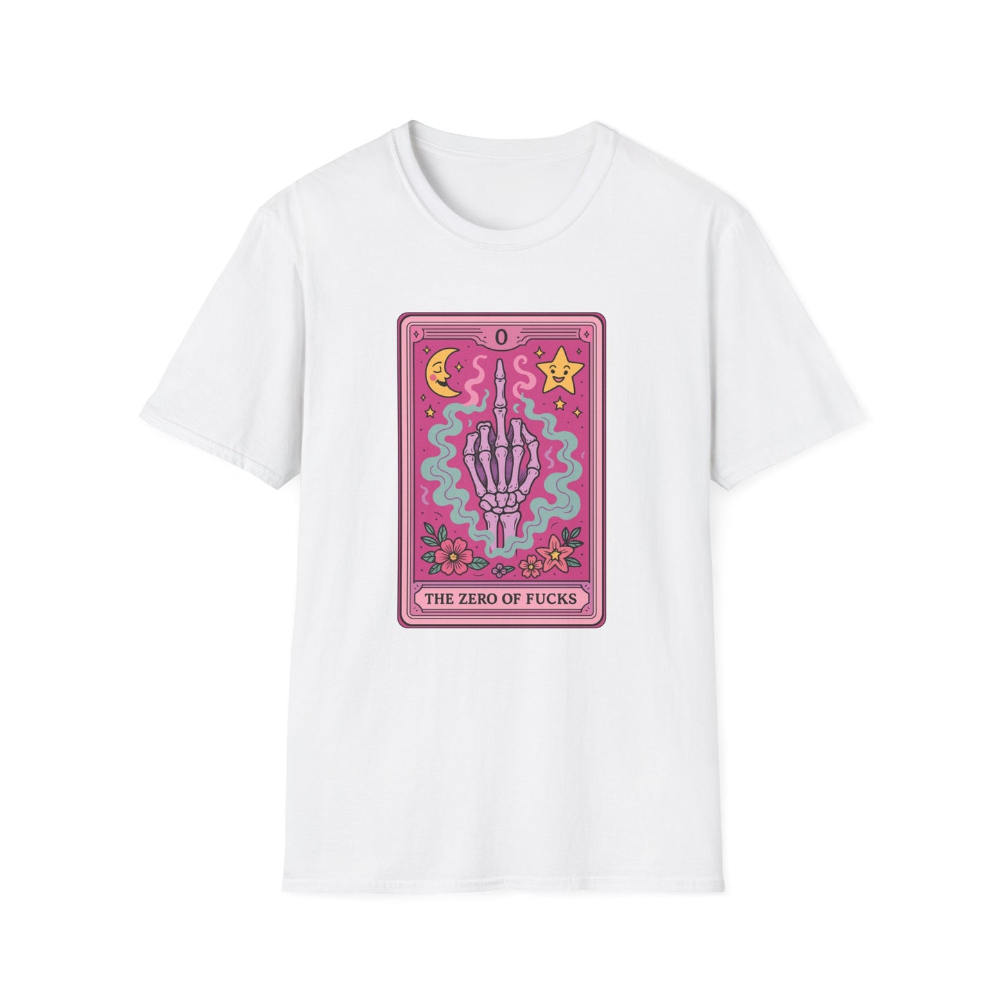 "The Zero of Fucks" Cartoon Tarot Card T-Shirt