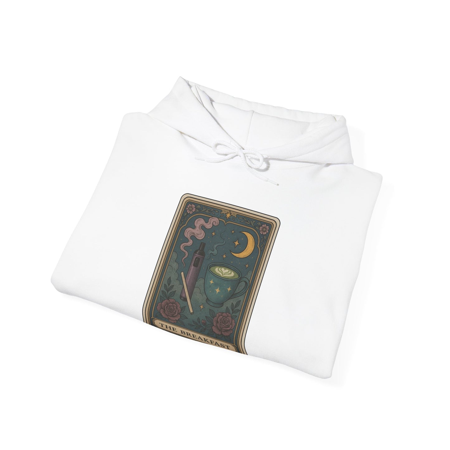 Mock Tarot Card "The Breakfast" Vape and Matcha Unisex Hoodie