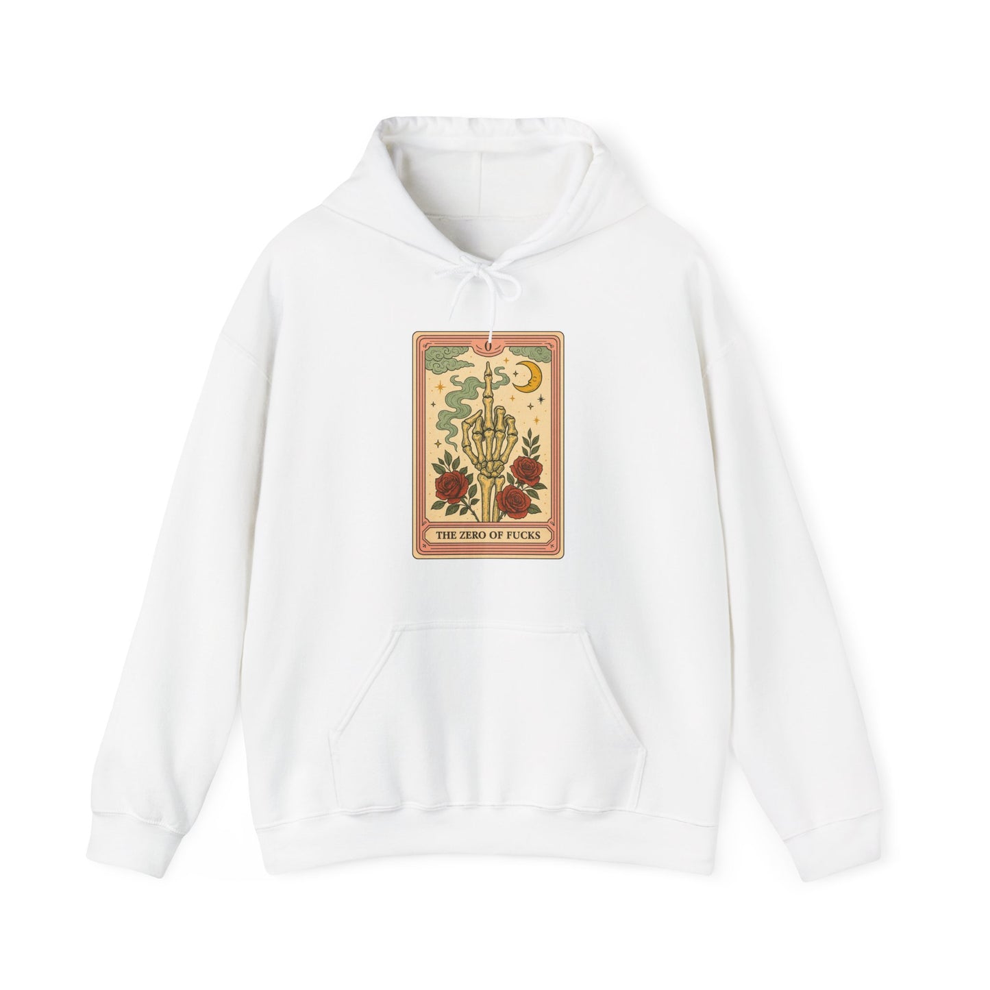 Mock Tarot Card "The Zero of Fucks" Unisex Hoodie