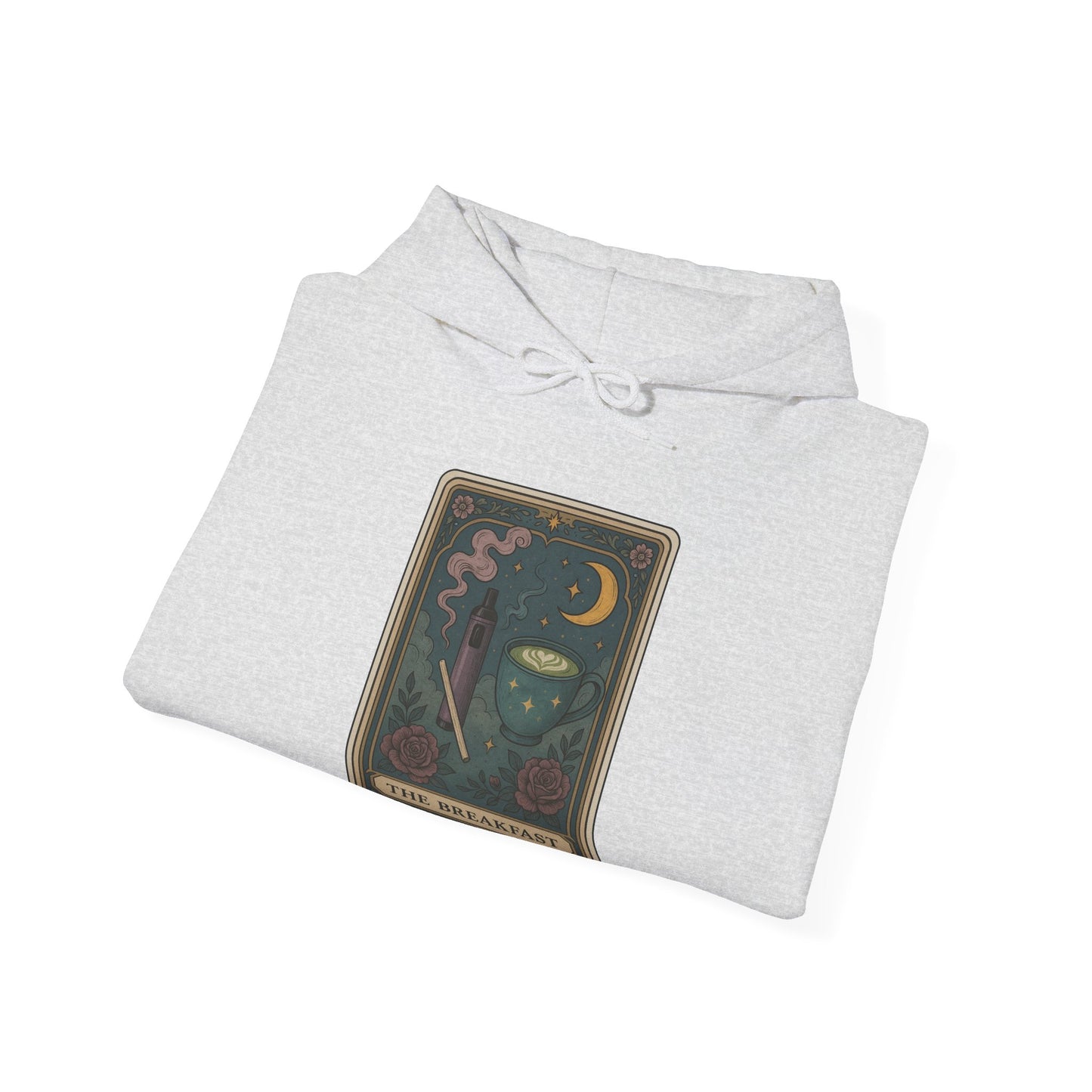 Mock Tarot Card "The Breakfast" Vape and Matcha Unisex Hoodie