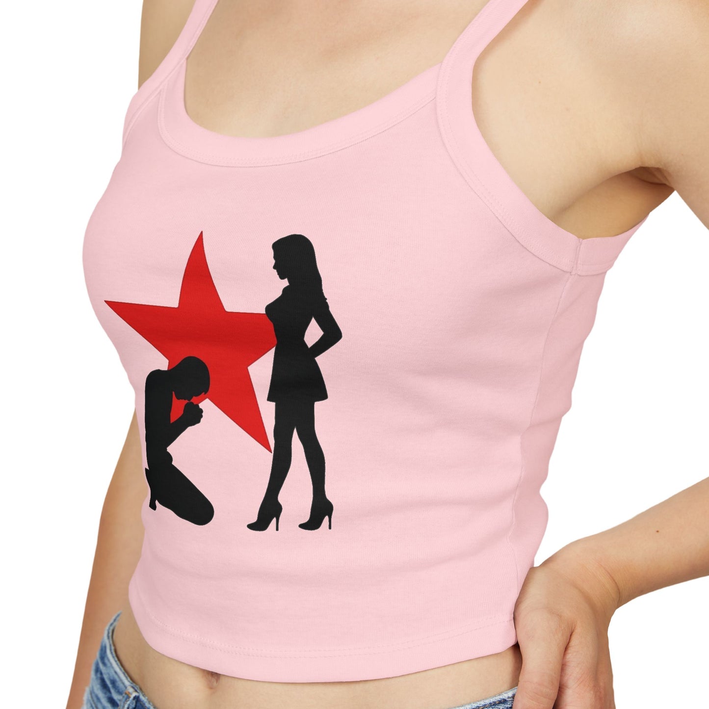 Männliche bettelnde Silhouette Tanktop