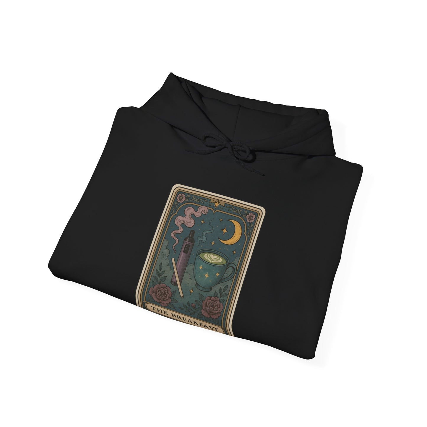 Mock Tarot Card "The Breakfast" Vape and Matcha Unisex Hoodie