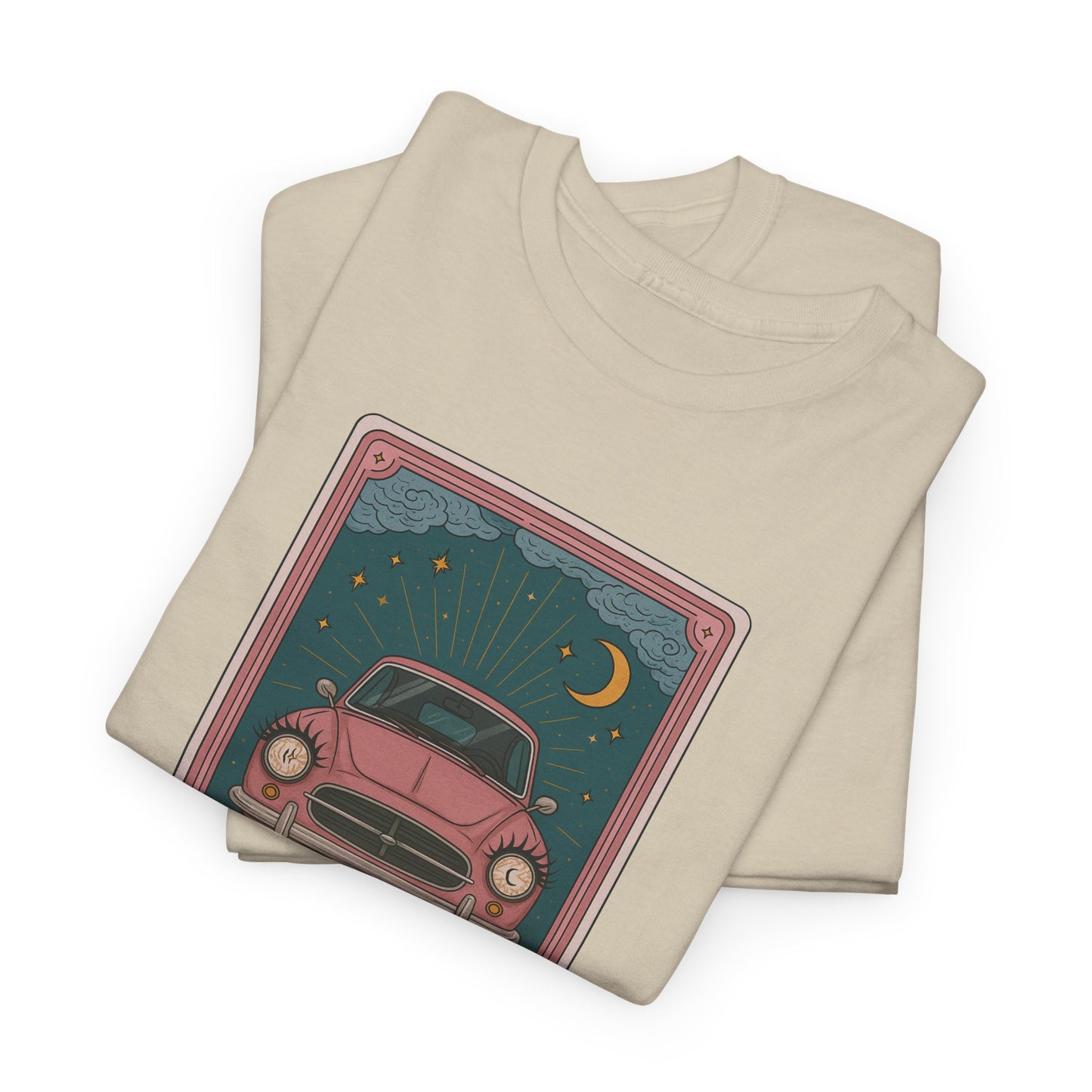 Mock Tarot Cards "The Chariot" Fiat 500 T-Shirt