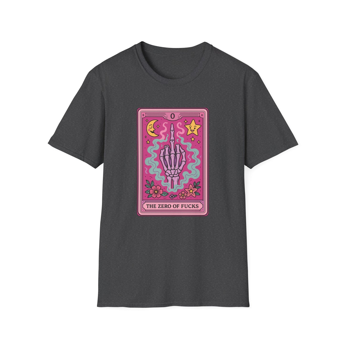 "The Zero of Fucks" Cartoon Tarot Card T-Shirt