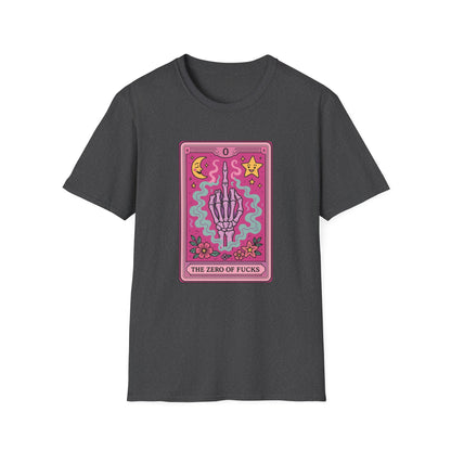 "The Zero of Fucks" Cartoon Tarot Card T-Shirt