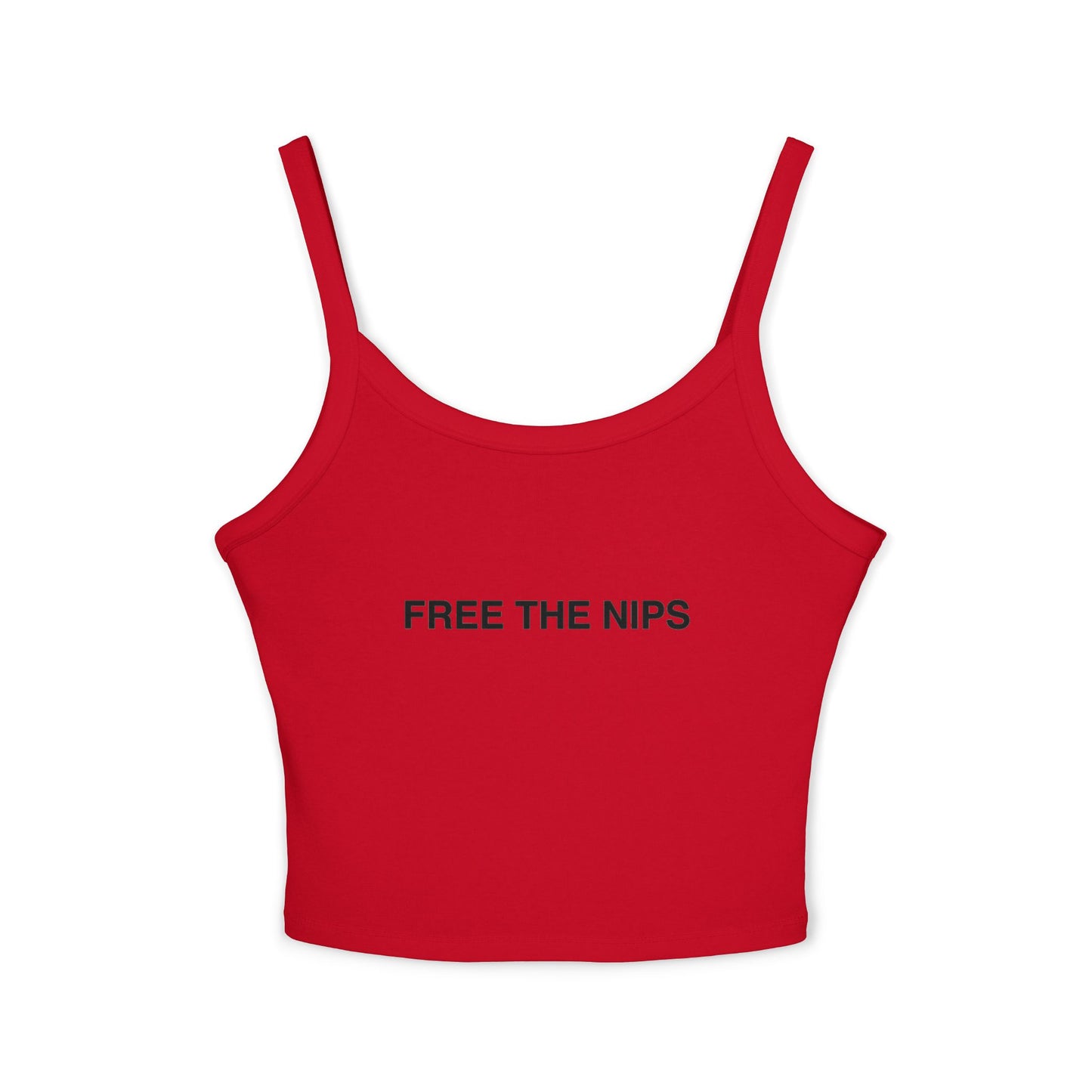 Spaghettiträger-Top „Free The Nips“