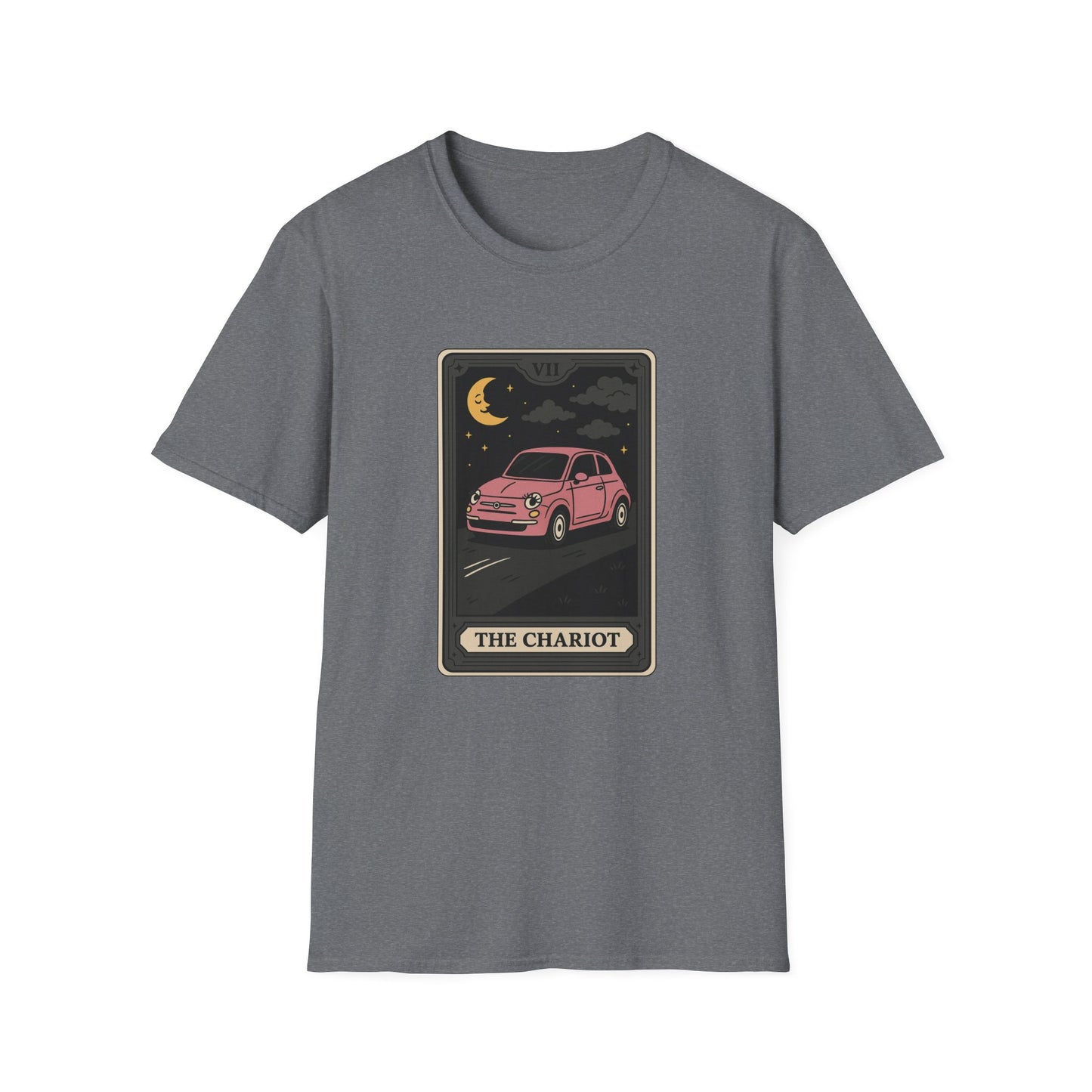"The Chariot" Fiat 500 Cartoon Tarot Card T-Shirt