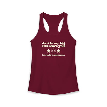Dont Let My Big Boobs Scare You Y2K Tank