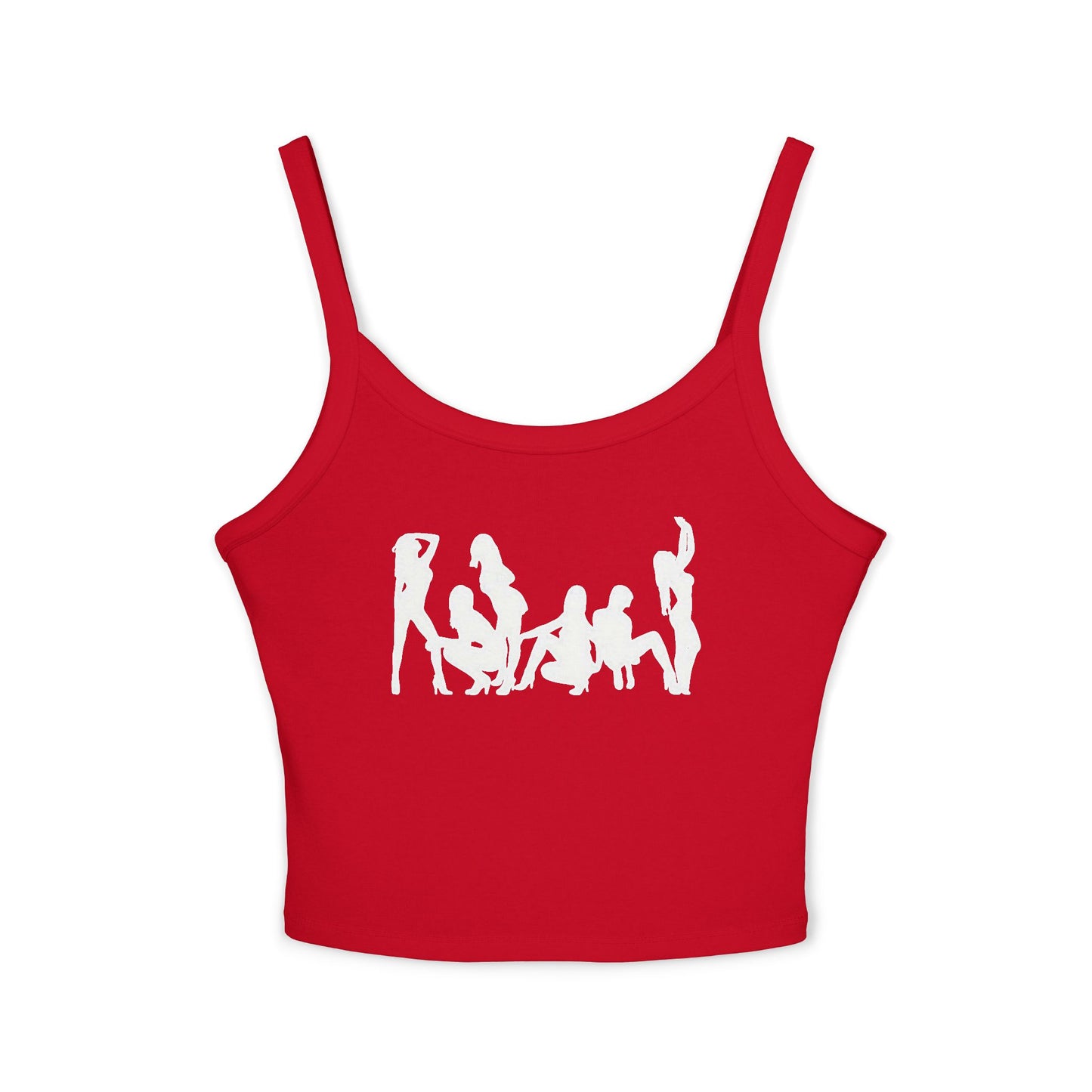 Camiseta sin mangas para fiesta con silueta de chicas
