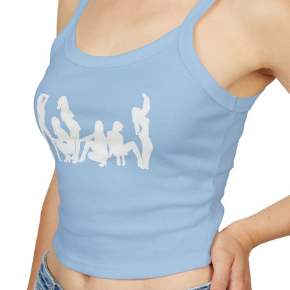 Camiseta sin mangas para fiesta con silueta de chicas