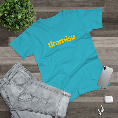 'tiramisu' Minimalist Yellow Logo Tee