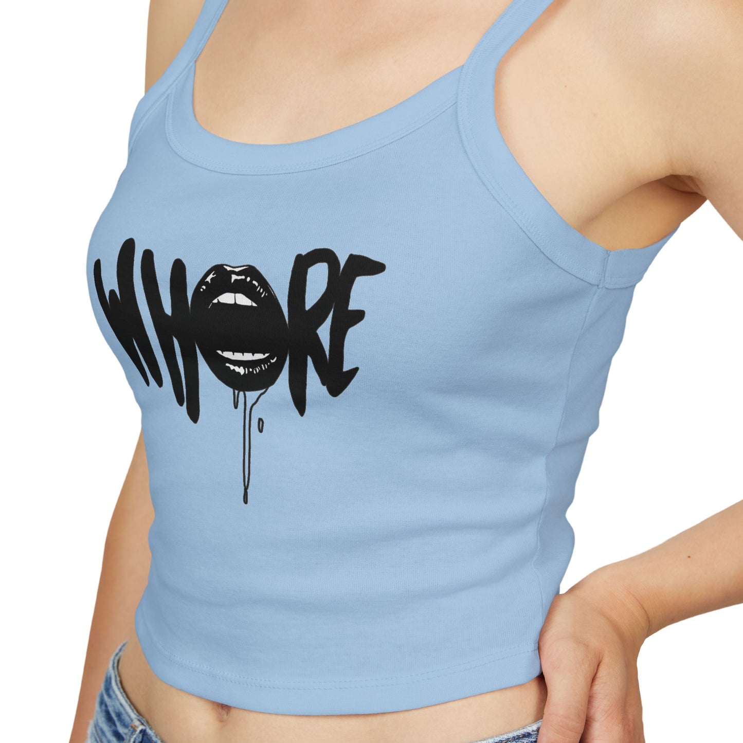 'Whore' Graffiti Lip Westentop