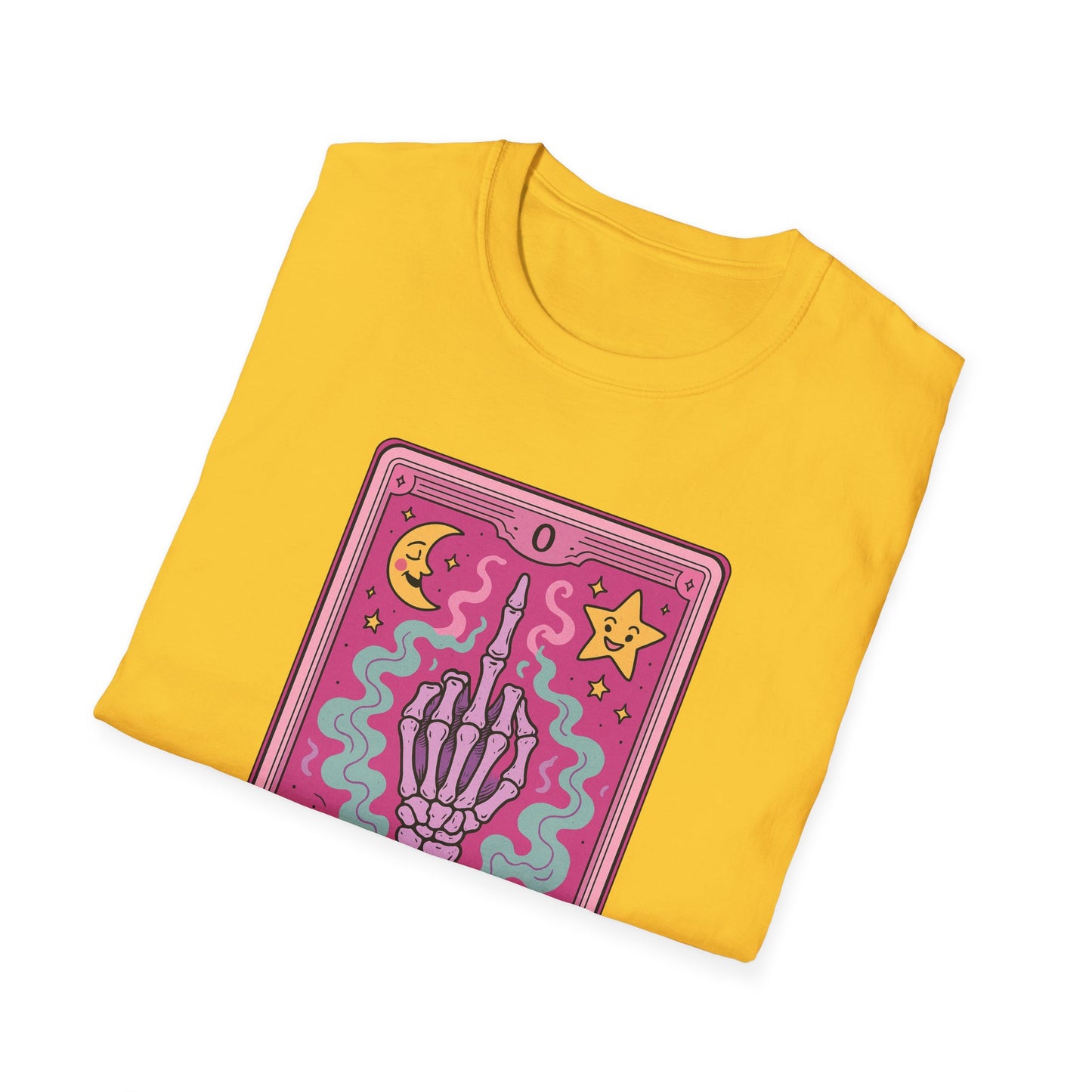 "The Zero of Fucks" Cartoon Tarot Card T-Shirt