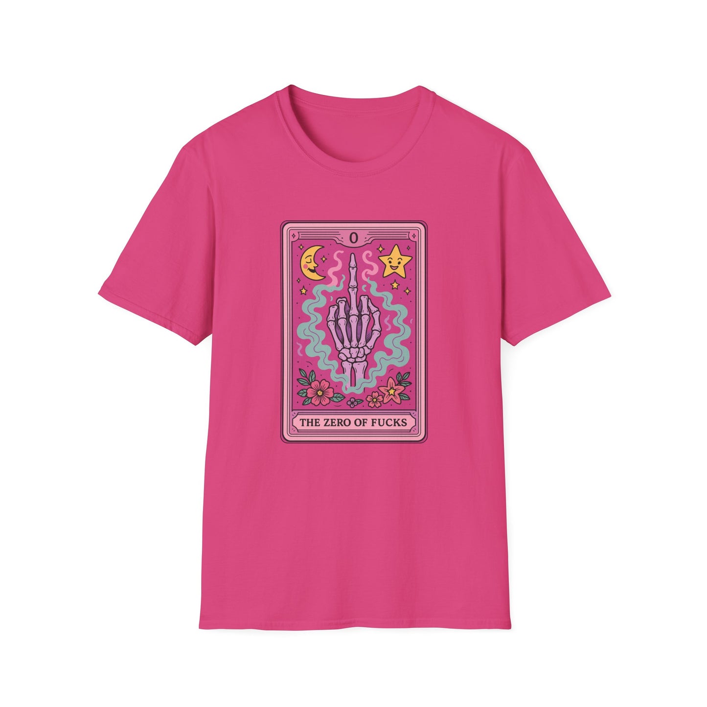 "The Zero of Fucks" Cartoon Tarot Card T-Shirt