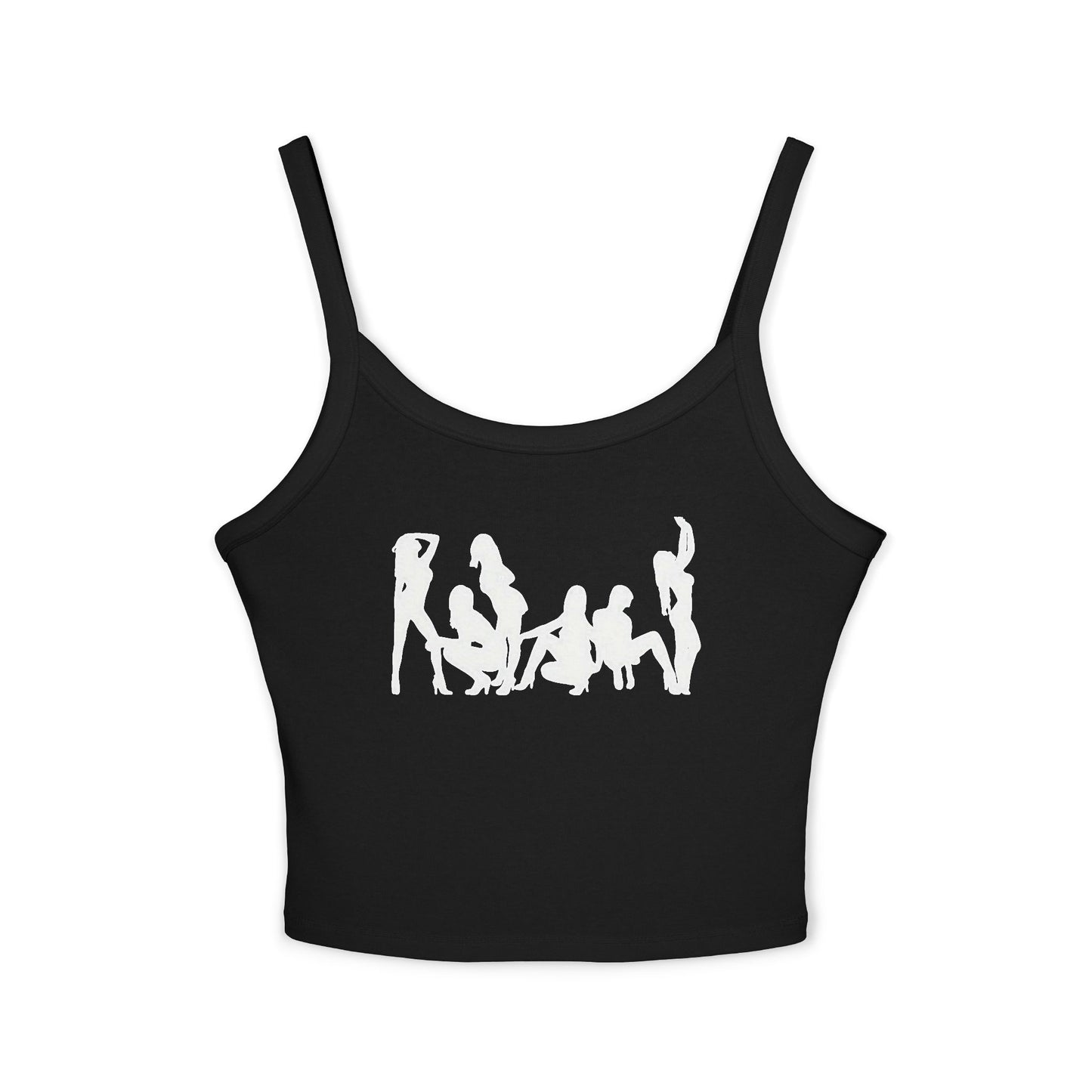 Camiseta sin mangas para fiesta con silueta de chicas