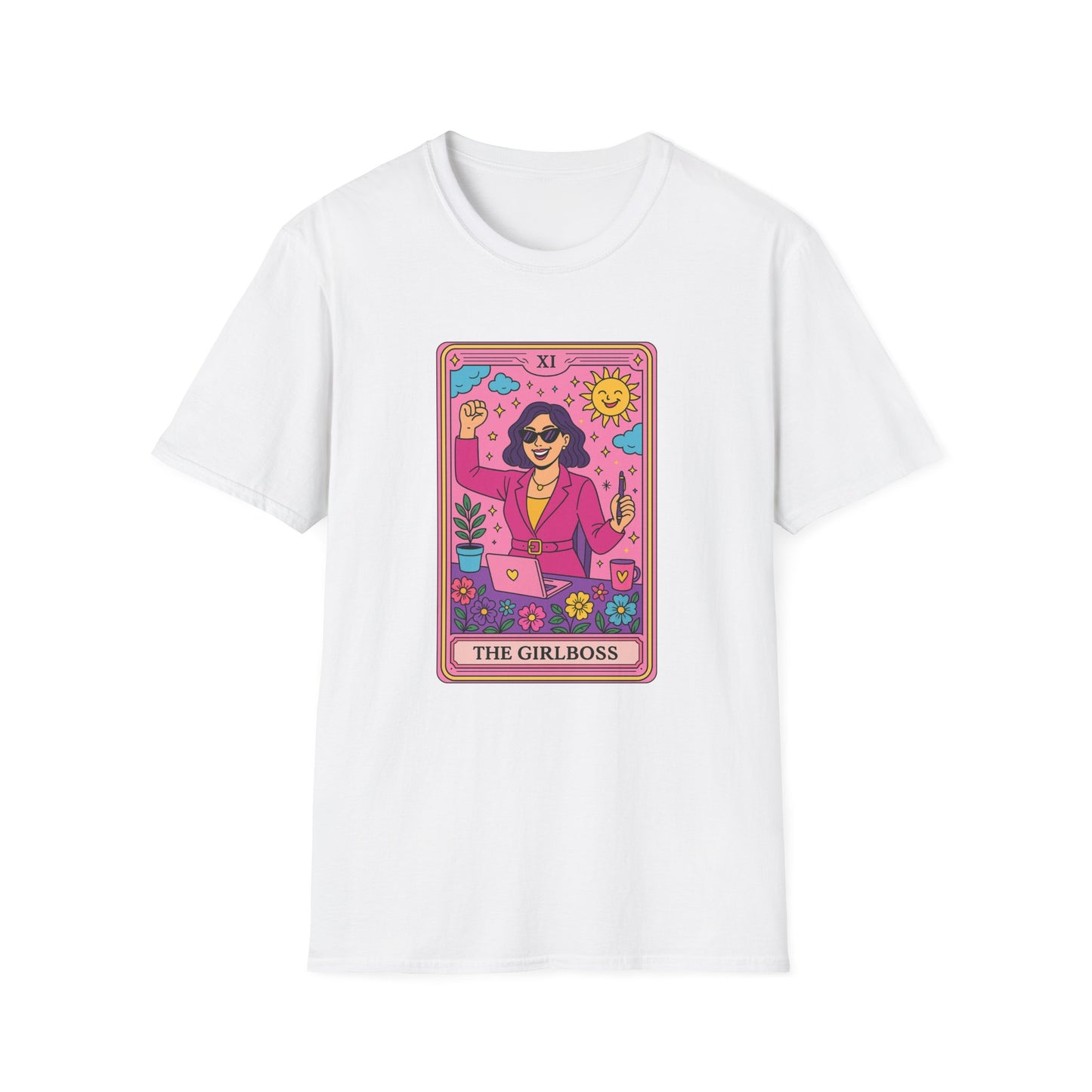 "The Girlboss" Cartoon Tarot Card T-Shirt