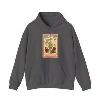 Mock Tarot Card "The Zero of Fucks" Unisex Hoodie