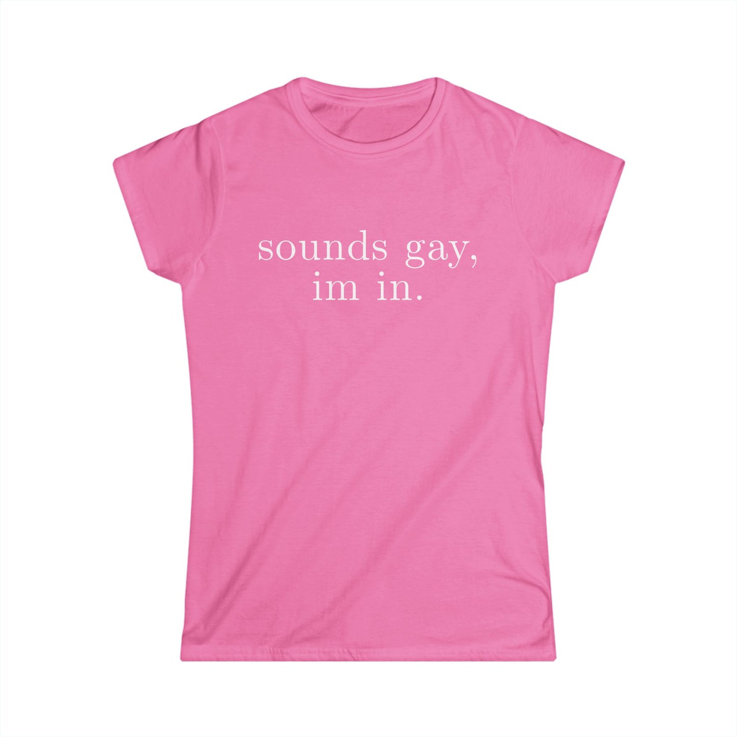 sounds gay im in Women's Fitted Tee