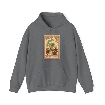 Mock Tarot Card "The Zero of Fucks" Unisex Hoodie