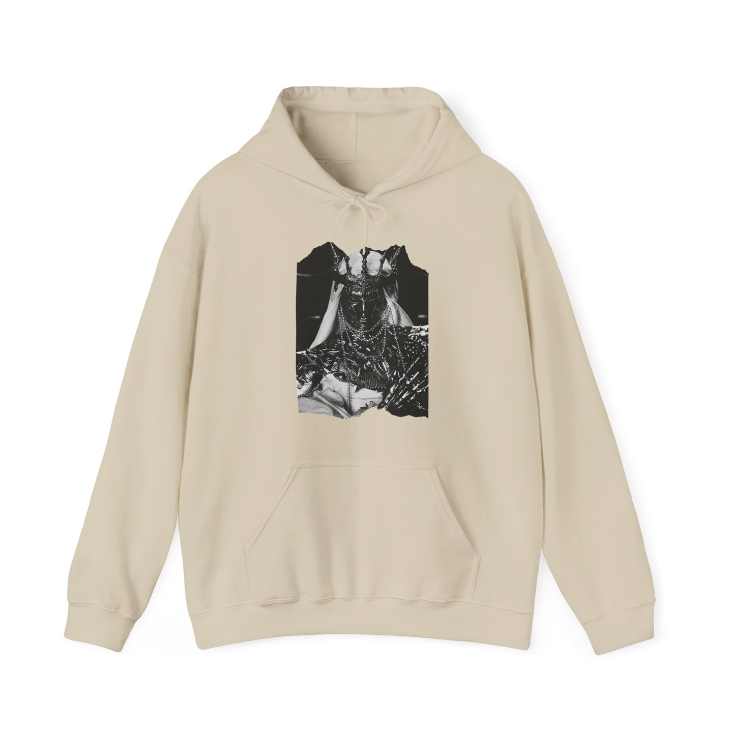 Horned Demon Illustration Hoodie