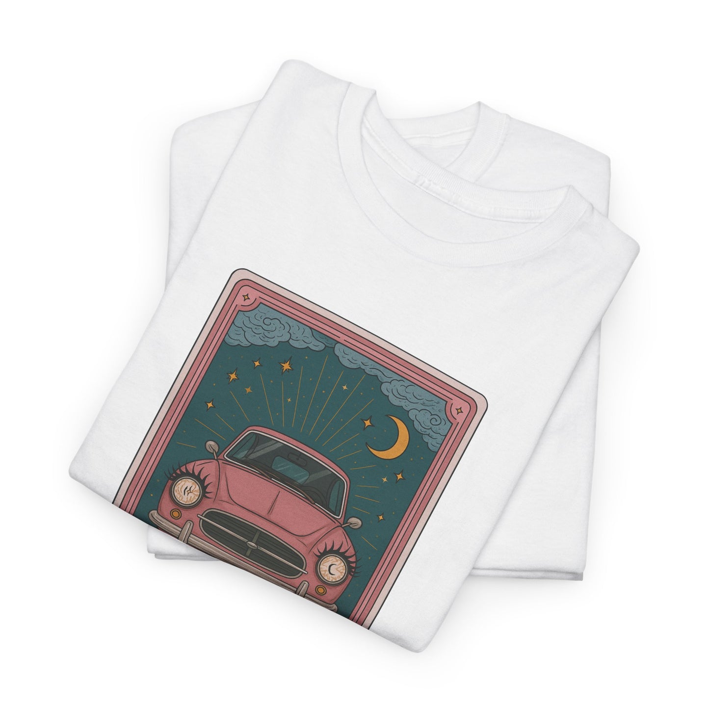 Mock Tarot Cards "The Chariot" Fiat 500 T-Shirt